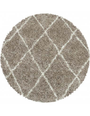 Tapis Rond de style berbère - Beige et Blanc En savoir plus