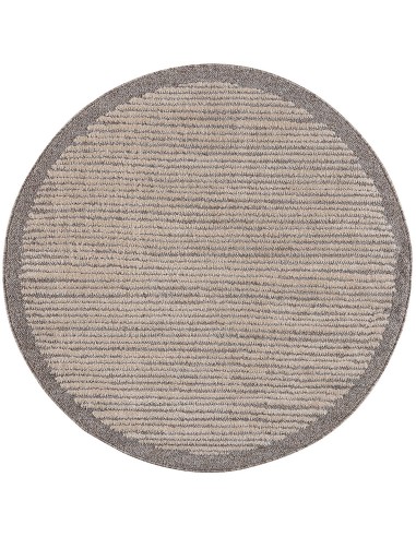 Tapis rond Scandinave tressées - Beige et Crème Véritable concentré