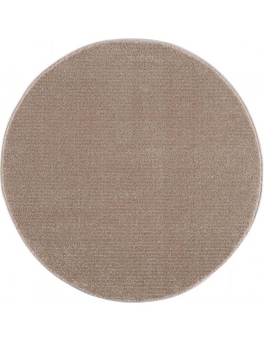 Tapis Rond uni à motifs lignes en relief - Beige une grave pollution 