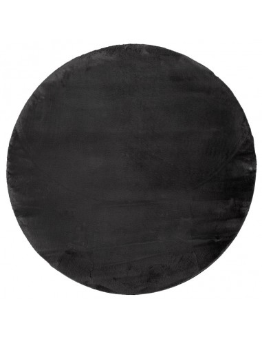 Tapis de Fourrure Rond Velours Graphite Fin de série