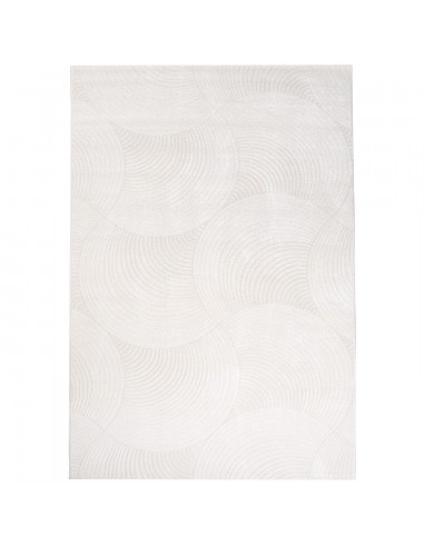 Tapis uni à motifs Arc en relief - Blanc les ctes