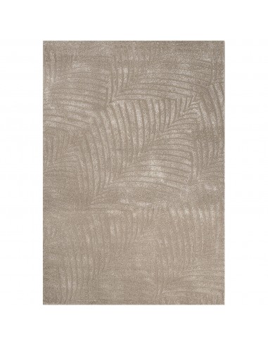 Tapis uni à motifs feuillages en relief - Beige acheter en ligne