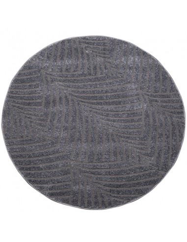 Tapis Rond à motifs feuillages en relief - Gris acheter en ligne