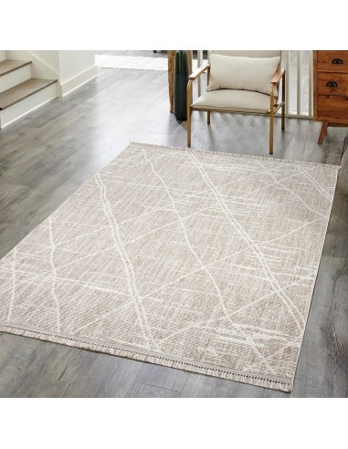 Tapis Berbère texture à franges - Beige 2 - 3 jours ouvrés.