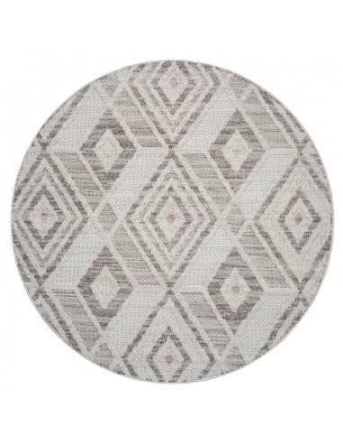 Tapis Rond Sisal Bouclé à relief CUBE - Beige et Terra une grave pollution 