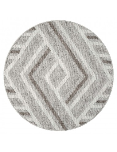 Tapis Rond Sisal Bouclé à relief TRESS - Beige français