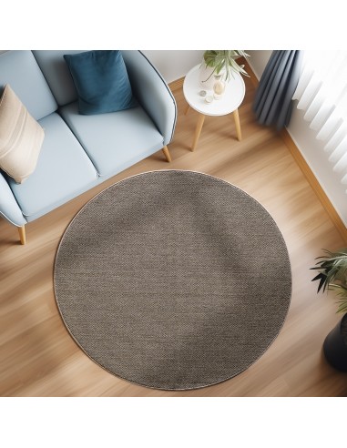 Tapis Rond Naturel aspect jute - Mocca acheter en ligne