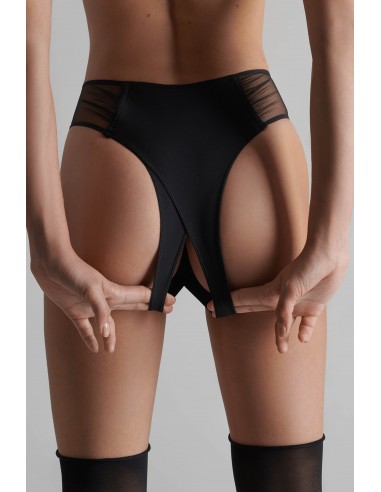 Tanga mit hoher Taille und Strumpfhaltergürtel - Nuit Fauve suggérées chez