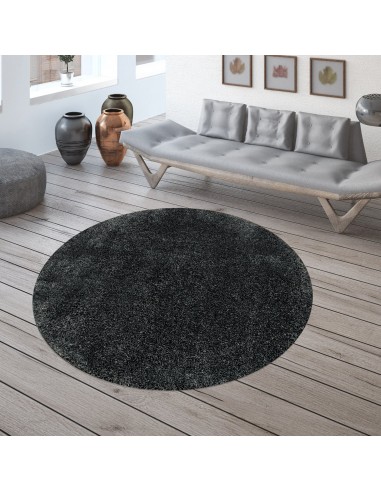 Tapis Rond à poils longs COSY - Gris Les êtres humains sont 