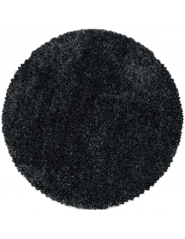 Tapis Rond à poils longs COSY - Anthracite les ctes